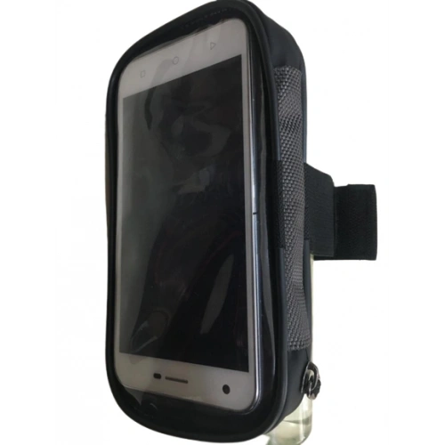 Siyah Su Geçirmez Kol Bağlantılı Lastikli Ayarlı Telefon Tutucu