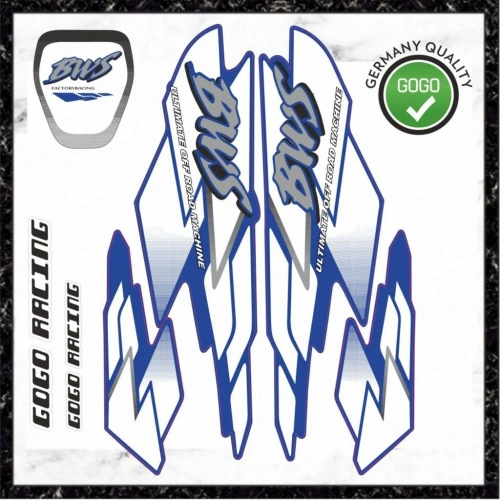 YAMAHA BWS STİCKER SETİ KOMPLE YAZI GOGO MAVİ
