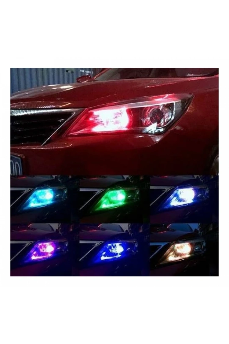 12 Led Rgb T10 Kumandalı Çakarlı Park Ampülü Carub