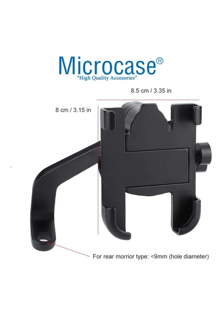 360 Bisiklet Motosiklet Ayna Bağlantılı Telefon Tutucu Aluminyum