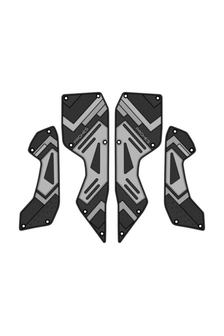 Yamaha NMax 2024 Kauçuk Basamak Takımı 4 Parça Gri Detaylı Model 708