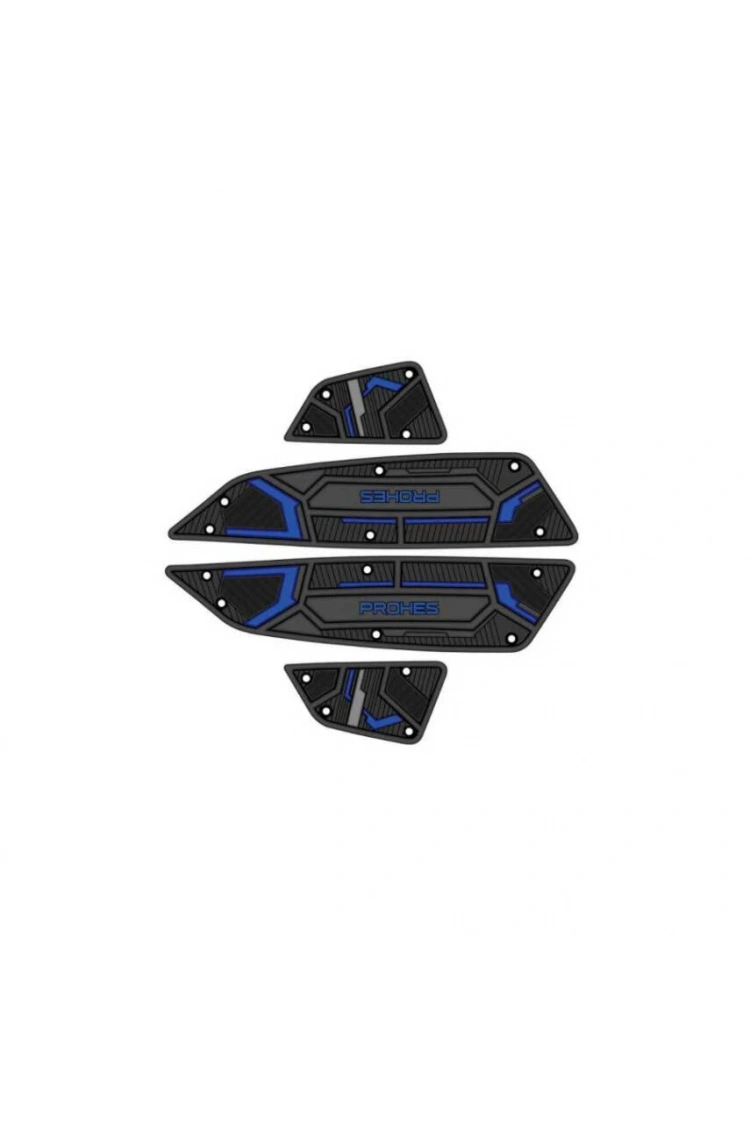 Honda Pcx125 Kauçuk Basamak Takımı 2025 Dlx Mavi Detaylı Karbonlu Alanlar Model 703