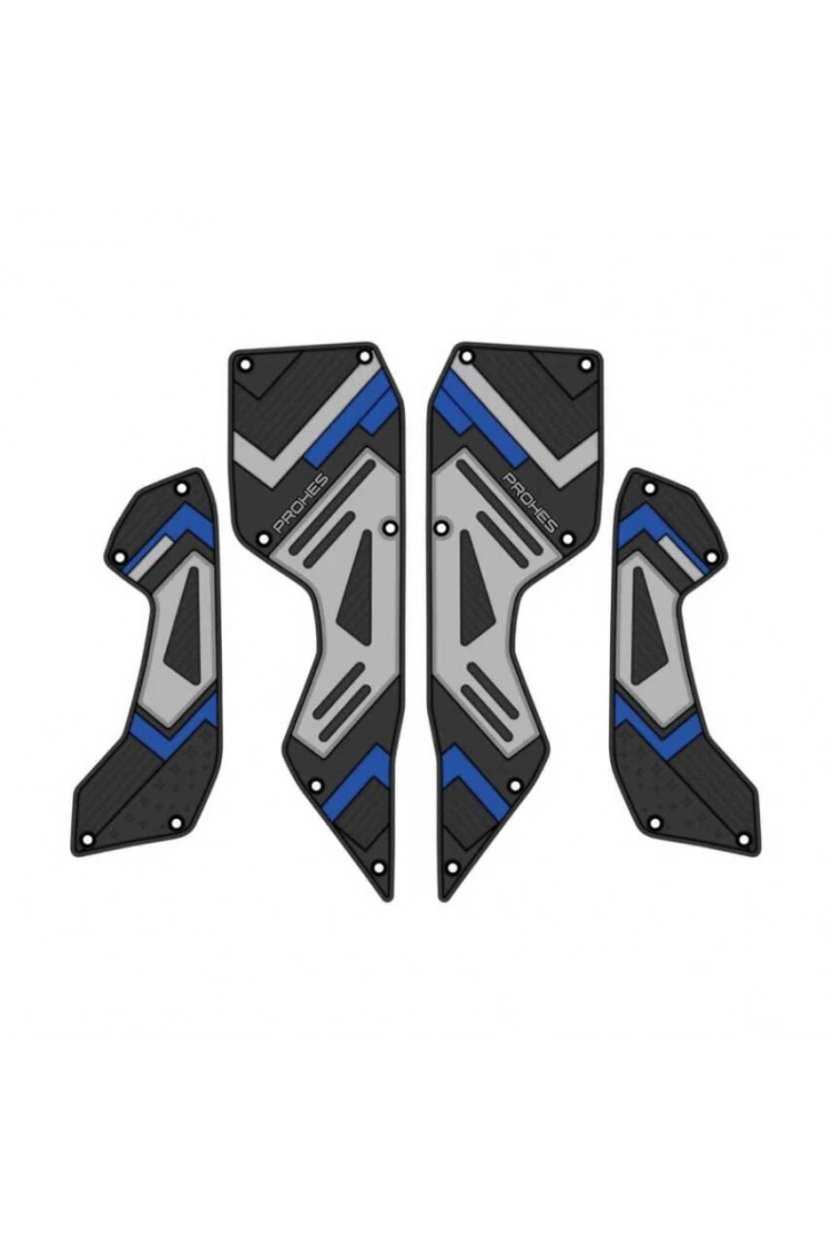 Yamaha NMax 2024 Kauçuk Basamak Takımı 4 Parça Mavi Detaylı Model 708