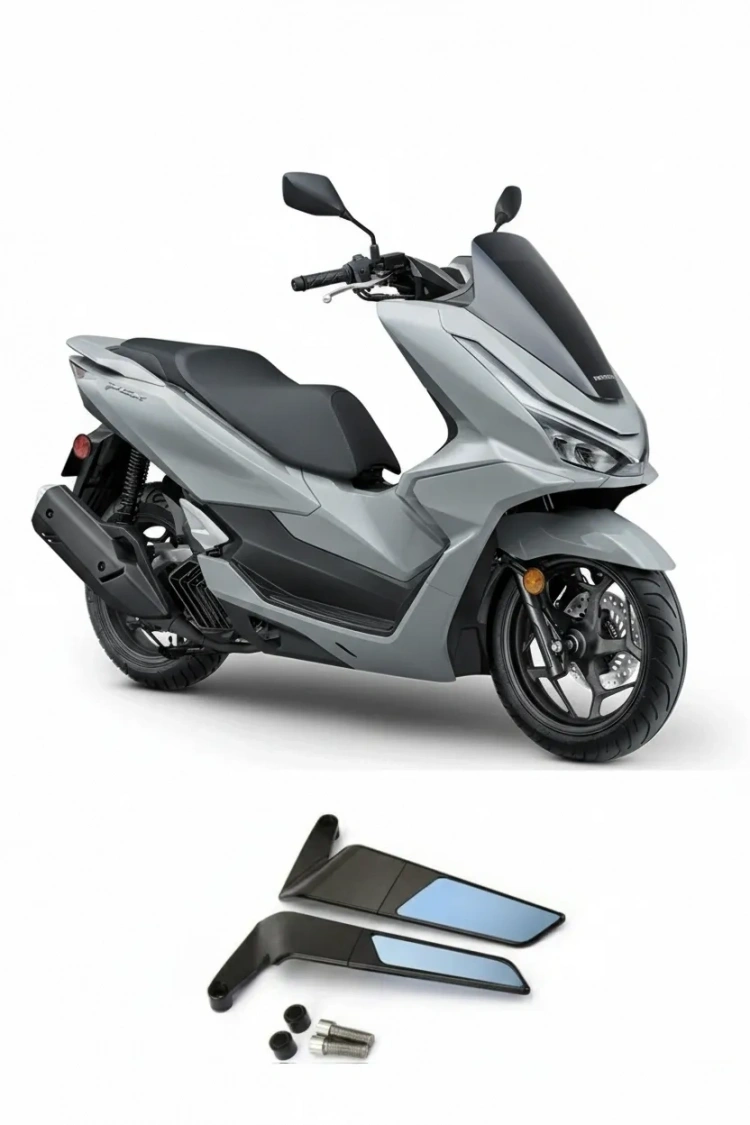 Honda Pcx 125 H2 Kanat Ayna Katlanır Naked Model Tam Uyumlu Siyah