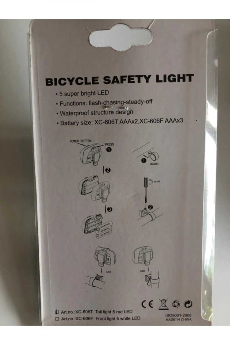 Bisiklet 5 Ledli 3 Fonksiyonlu Pilli Arka Stop Pilleri Ile Beraber