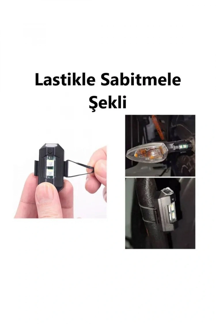 Alkan Mb 7 Renk Mini Led Şarjlı 4,5w Dron Scooter Bisiklet Motosiklet Araba Çakarlı Led Uyarı Işığı