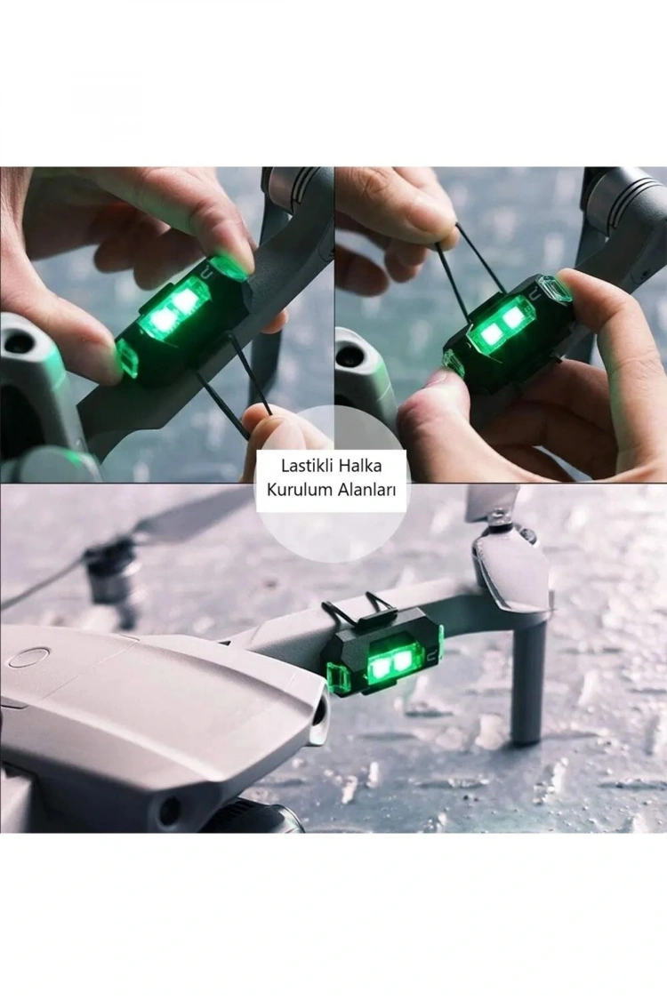 Alkan Mb 7 Renk Mini Led Şarjlı 4,5w Dron Scooter Bisiklet Motosiklet Araba Çakarlı Led Uyarı Işığı