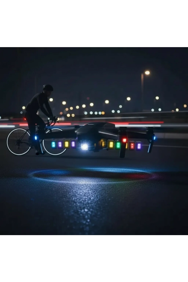Alkan Mb 7 Renk Mini Led Şarjlı 4,5w Dron Scooter Bisiklet Motosiklet Araba Çakarlı Led Uyarı Işığı