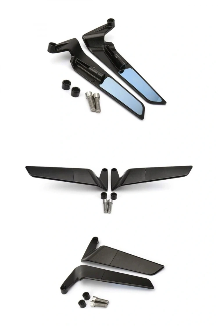 Alkan MB H2 Kanat Ayna Büyük Model Ayna 8 mm 10 mm ters düz tüm motosikletler uyumlu