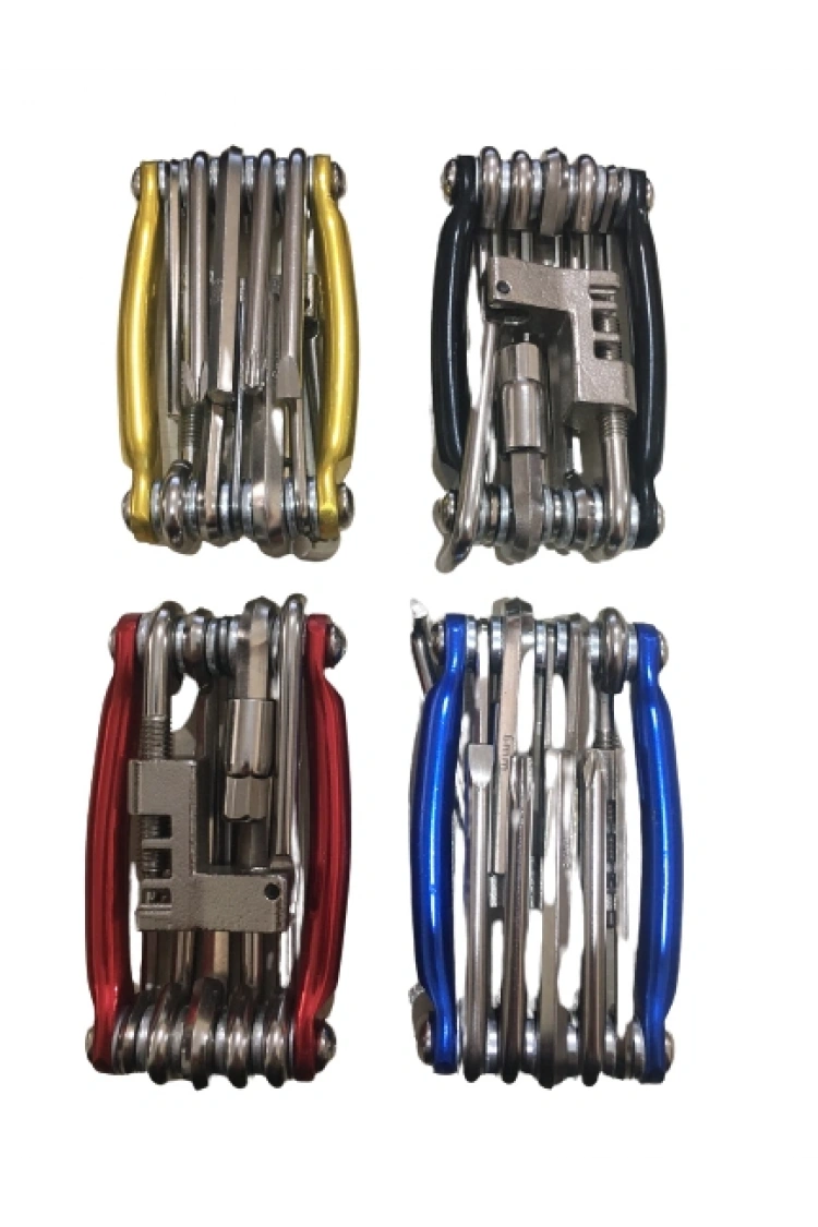 Alyan anahtarlı çakı şeklinde anahtar takımı zincir sökme aparatlı