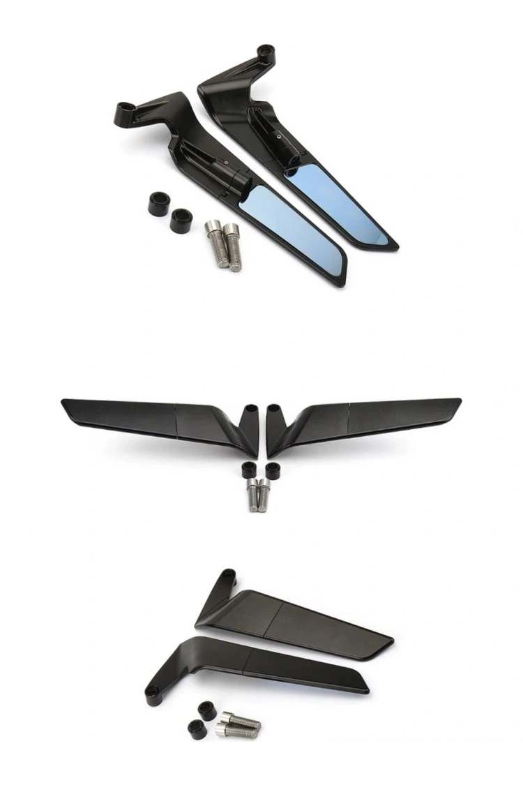 Arora Sk 250 Kanat Ayna H2 Katlanır Naked Model Büyük Siyah