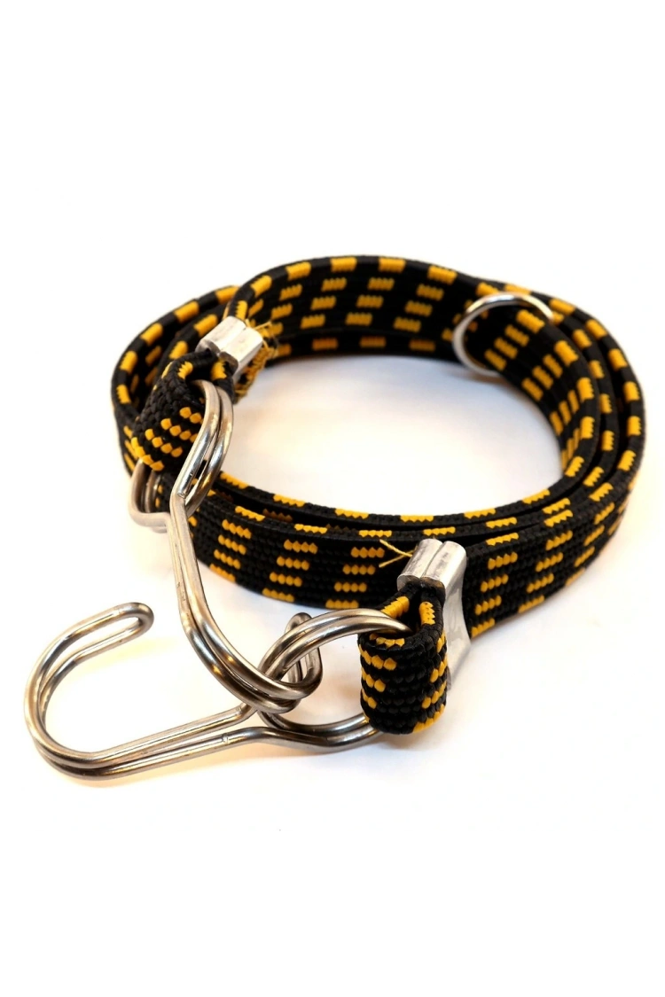 Bagaj Lastiği Sarı Kalın Çelik Kancalı 15mmx5mmx100cm