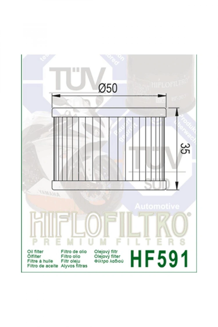 Benelli TNT125 (Euro4/5) , BN 125 (Euro4/5) Yağ Filtresi HF591 Hiflo