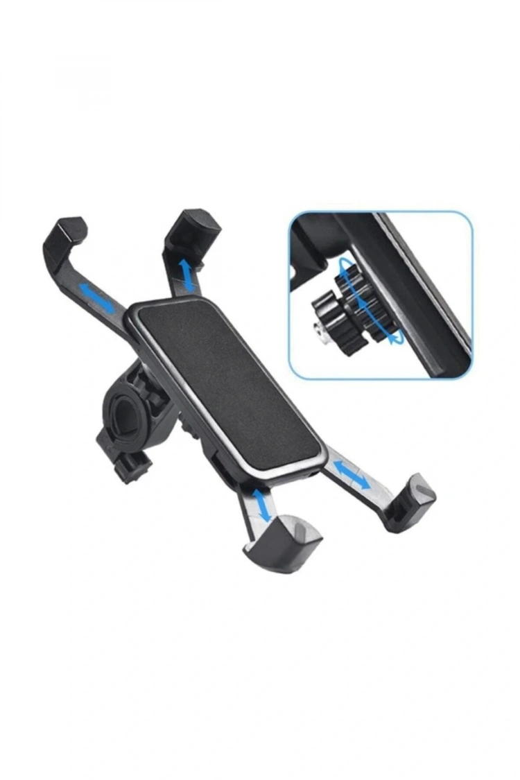 Bisiklet Motosiklet Atv Scooter Gidon Bağlantılı Ayarlı Pratik Telefon Tutucu