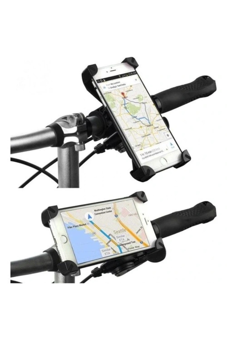 Bisiklet Motosiklet Atv Scooter Gidon Bağlantılı Ayarlı Pratik Telefon Tutucu