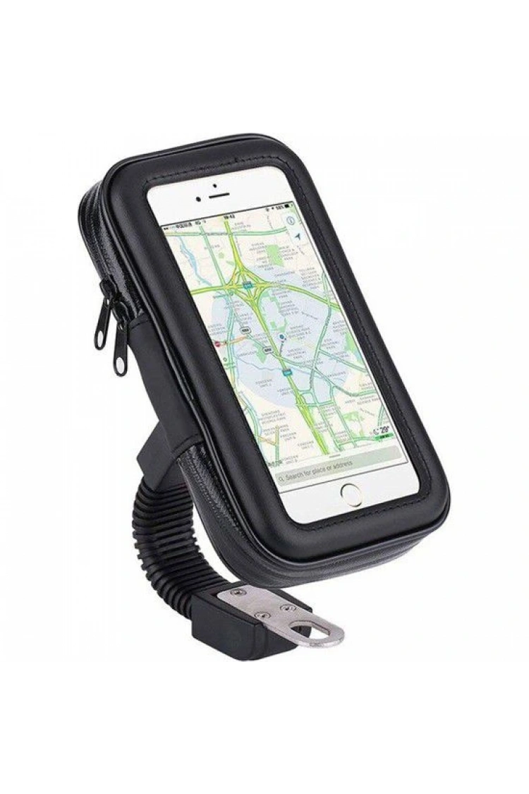 Bisiklet Motosiklet Scooter Atv Telefon Tutucu Fermuarlı Ayna