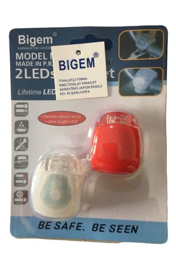 Bisiklet Ön-Arka Silikon Far Stop Lamba Tk BM-605