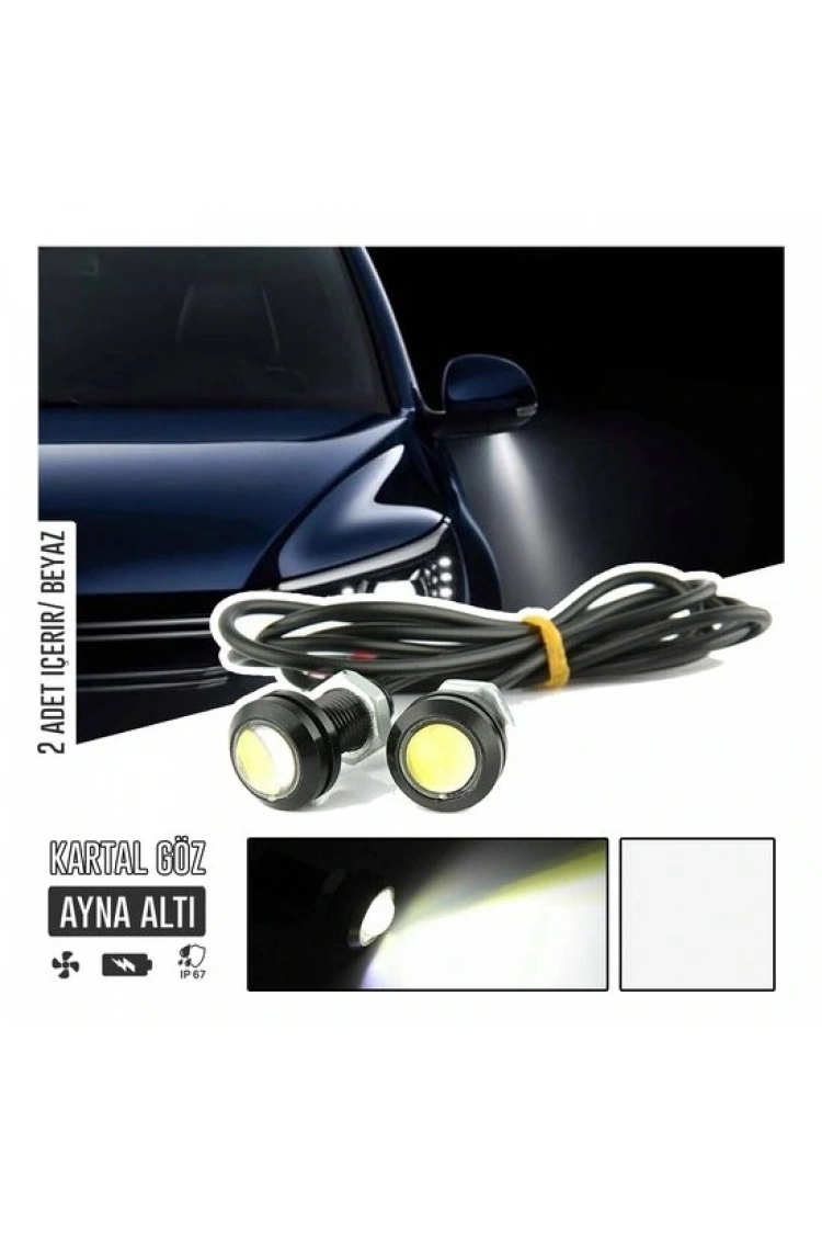 Carub Ayna Altı LED Ayna Altı Cob Aydınlatma LED Eagle Eye Kartal Göz LED 2 Adet