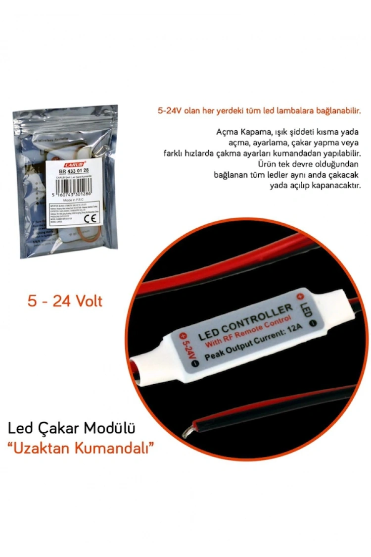 Carub Fren-Stop Led Çakar Modülü Uzaktan Kumandalı Br4330128