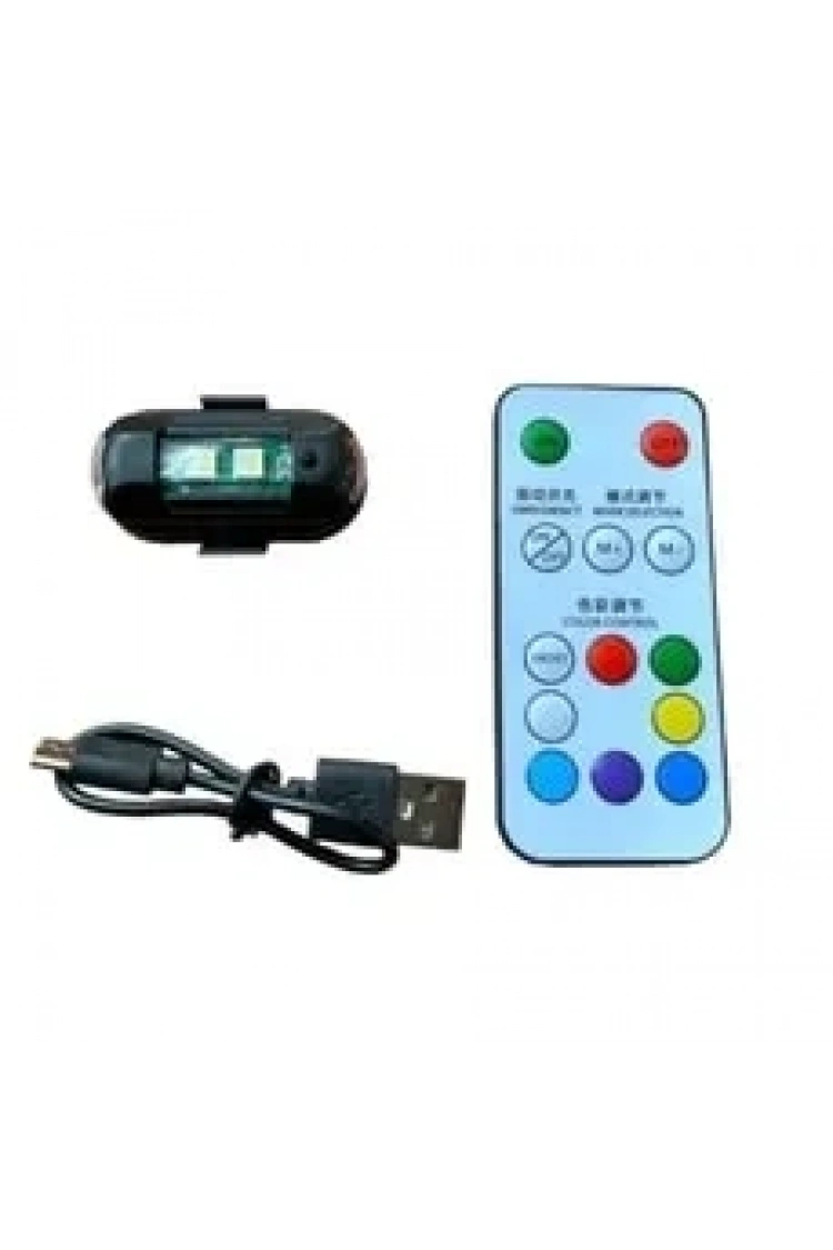 Carub Lamba Uçak Kanadı Çakar Şarjlı Rgb Kumandalı