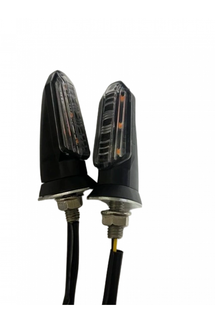 Carub Motosiklet Sinyal Lamba Üniversal 12V Beyaz Cam Sarı Led 2Li