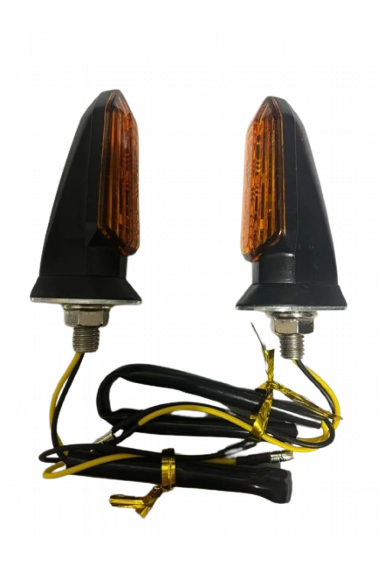 Carub Motosiklet Sinyal Lamba Üniversal 12V Sarı Cam Sarı Led 2Li