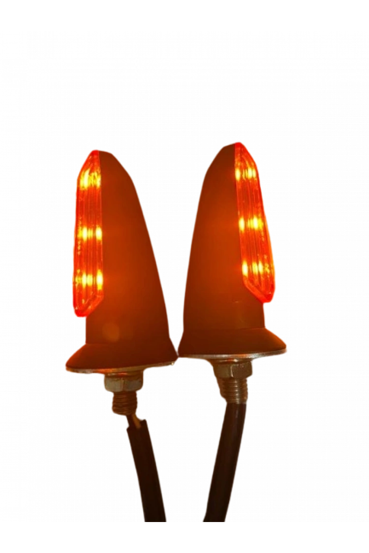 Carub Motosiklet Sinyal Lamba Üniversal 12V Sarı Cam Sarı Led 2Li