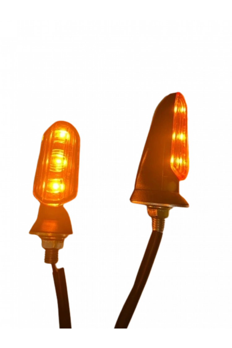 Carub Motosiklet Sinyal Lamba Üniversal 12V Sarı Cam Sarı Led 2Li