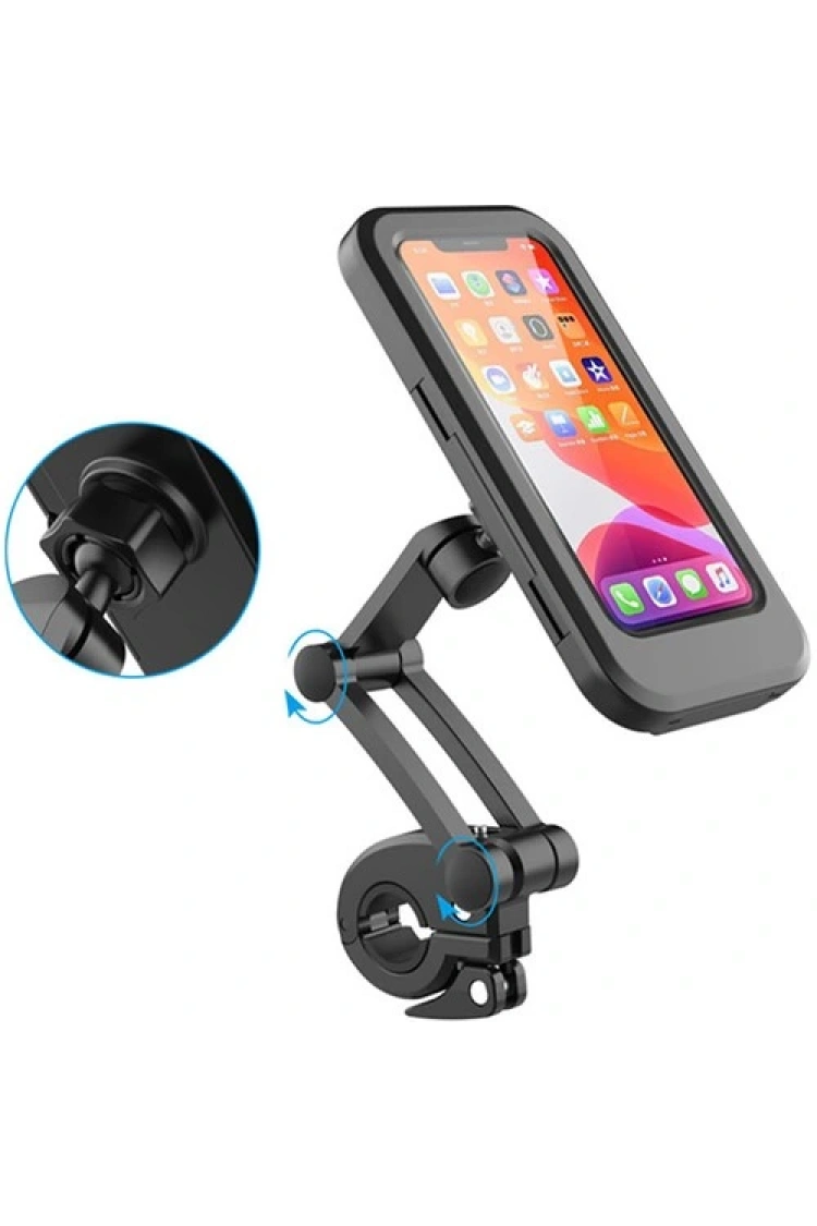 Carub Portatif Universal Motosiklet Bisiklet Su Geçirmez Telefon Tutucu