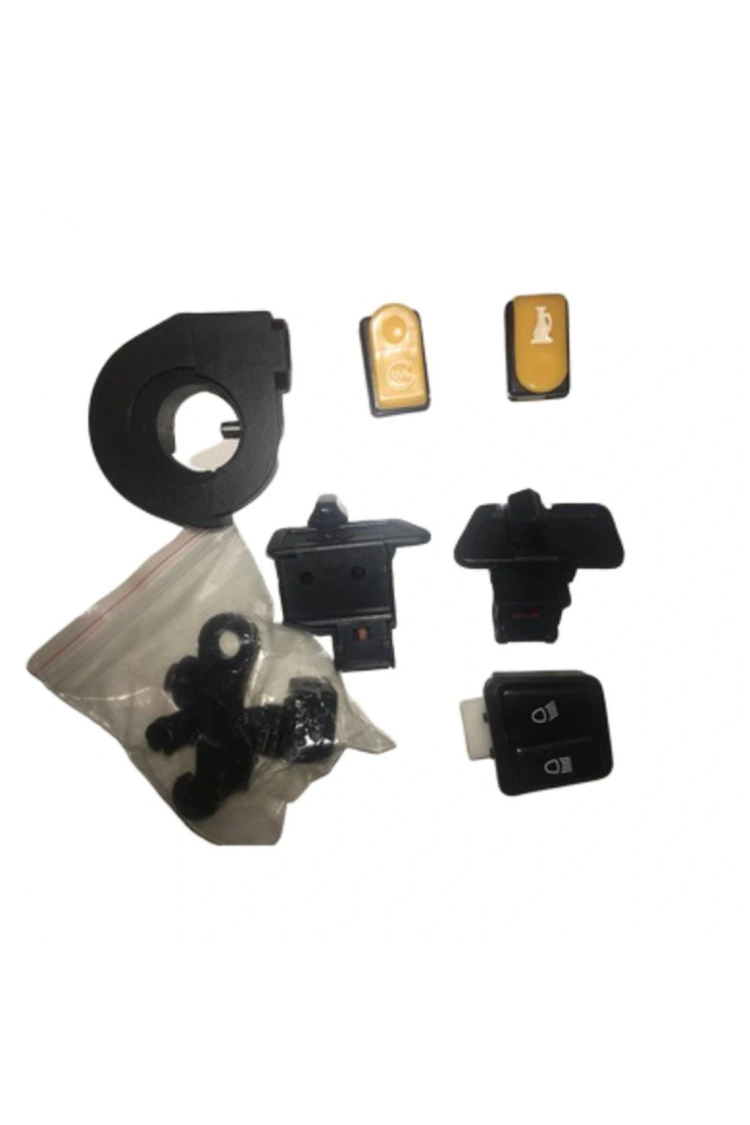 Cup 100 7Li Küçük Düğme Seti Komple Korna+Marş+Far+Sinyal+Jikle kolu+Gaz kütük