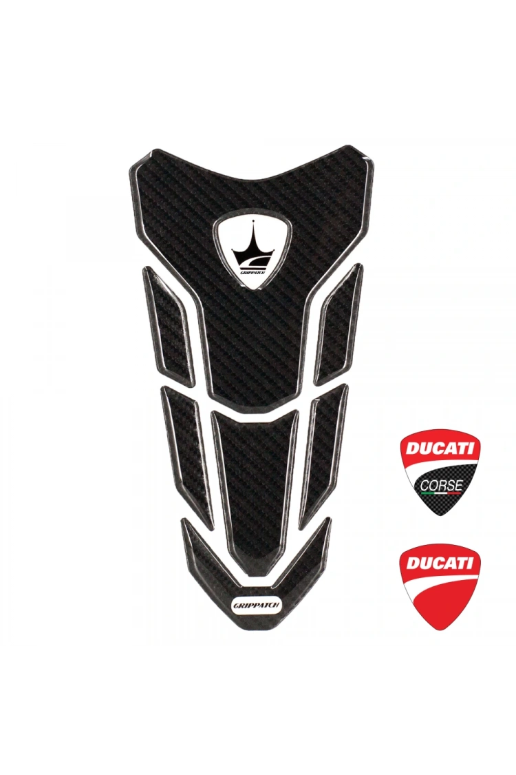 Ducati İle Uyumlu Grippach Kaydırmaz 6D Karbon Tank Pad (STİCKER DEĞİLDİR) GC12