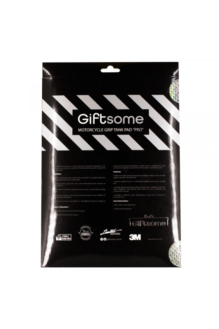 Ducati İle Uyumlu Grippach Kaydırmaz 6D Karbon Tank Pad (STİCKER DEĞİLDİR) GC12