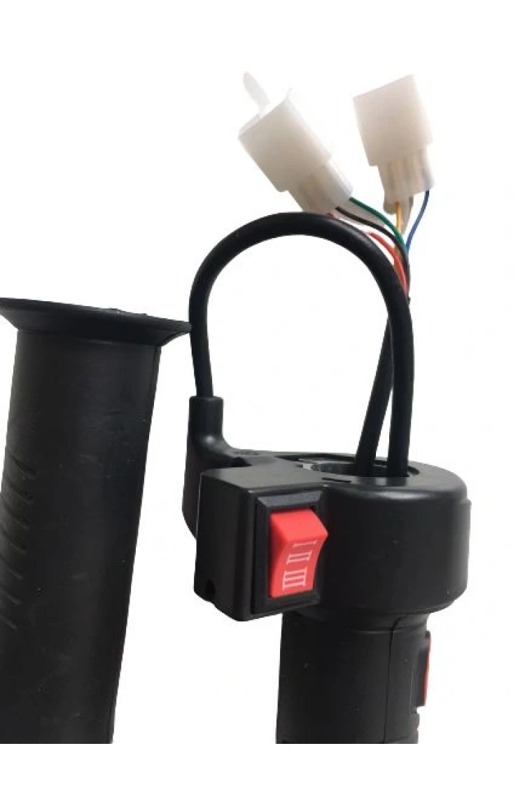 E-Bike 3 Vites Gaz Kolu 016 Kirmizi Düğmeli Mekanik Vitesli Gaz Kolu