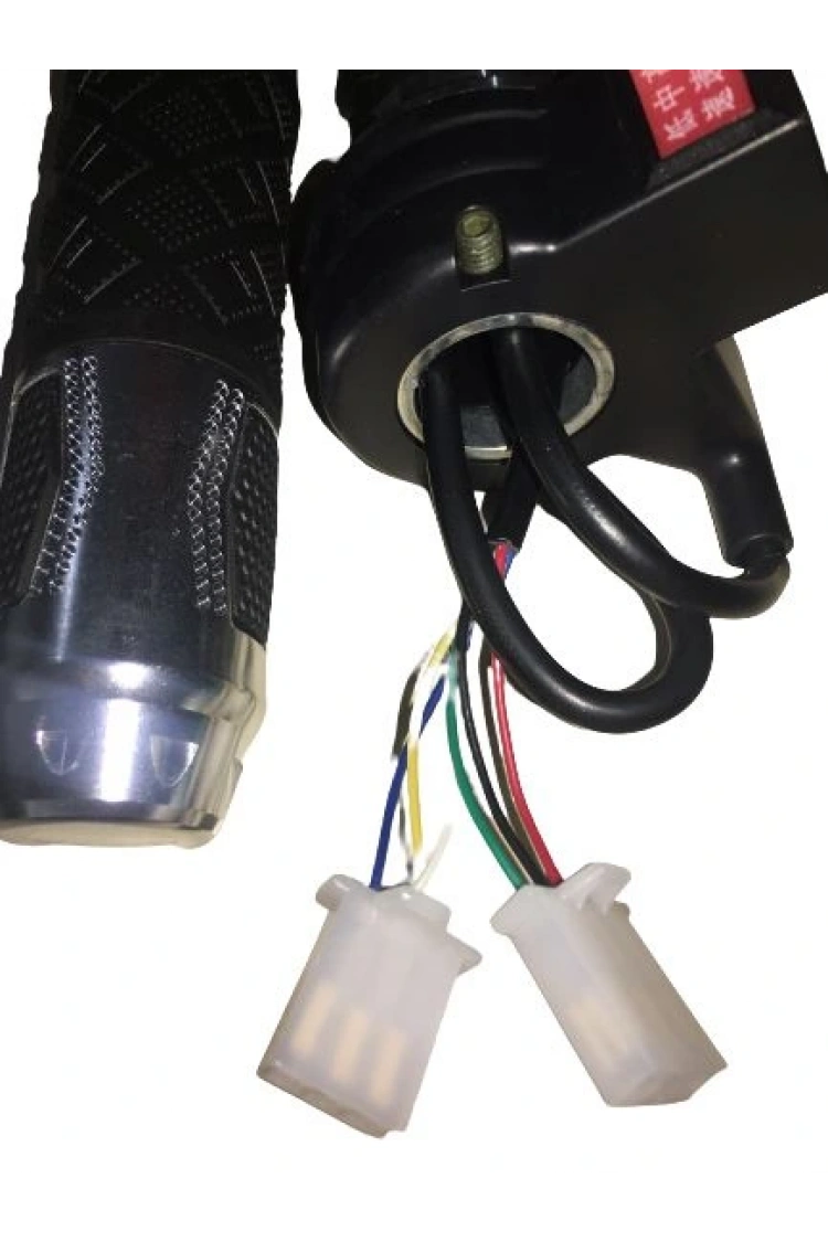 E-BİKE GAZ KOLU 875 KOMPLE 3 VİTES ALİMİNYUM ELCİKLİ GRİ