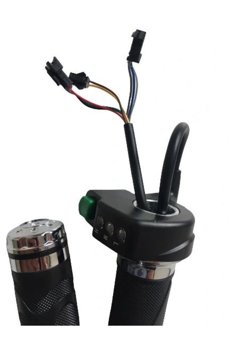 E-Bike Vitesli Gaz Kolu 211 Yeşil Düğme 3 Işık