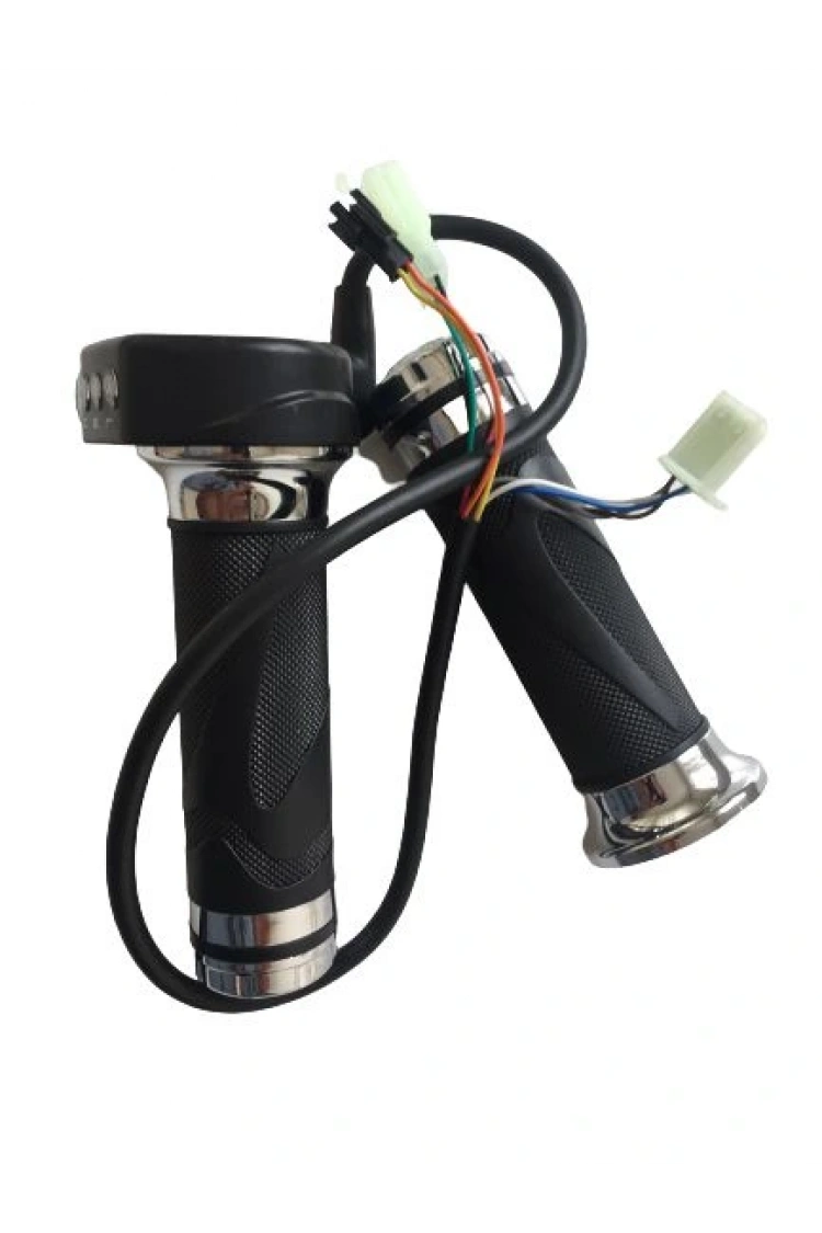 E-Bike Vitesli Gaz Kolu 232 Yeşil Düğme 3 Işık