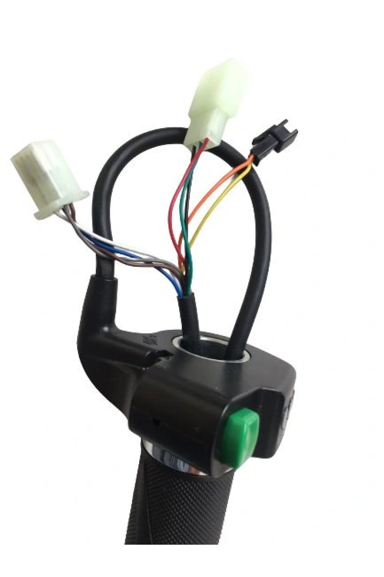 E-Bike Vitesli Gaz Kolu 232 Yeşil Düğme 3 Işık