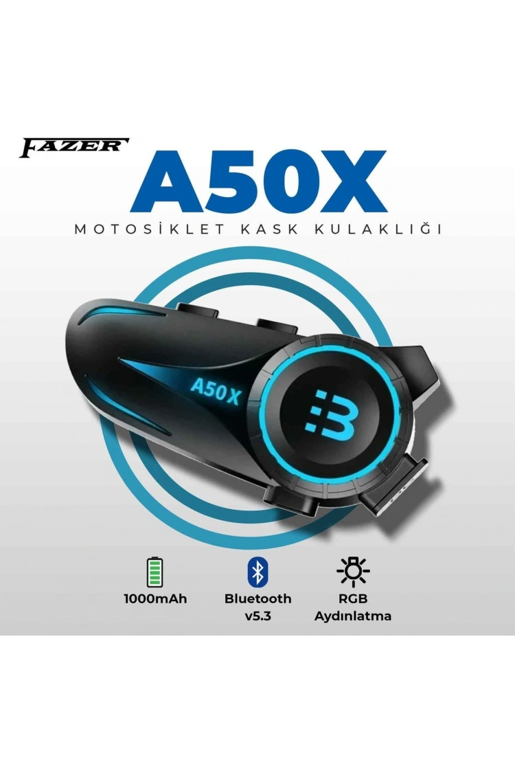 Fazer A50x Kask Bluetooth Kulaklık Mikrofon Seti - Interkom
