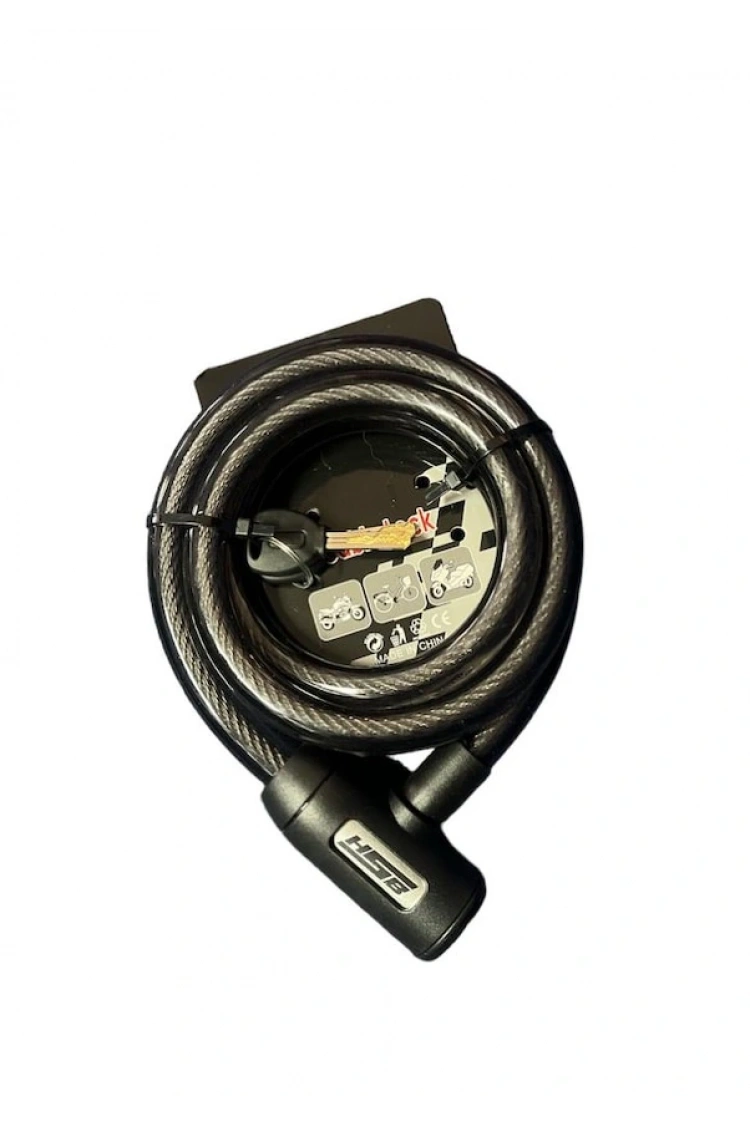 HALAT KİLİT 20X150 ÇELİK BİSİKLET VE MOTOSİKLETLER İÇİN