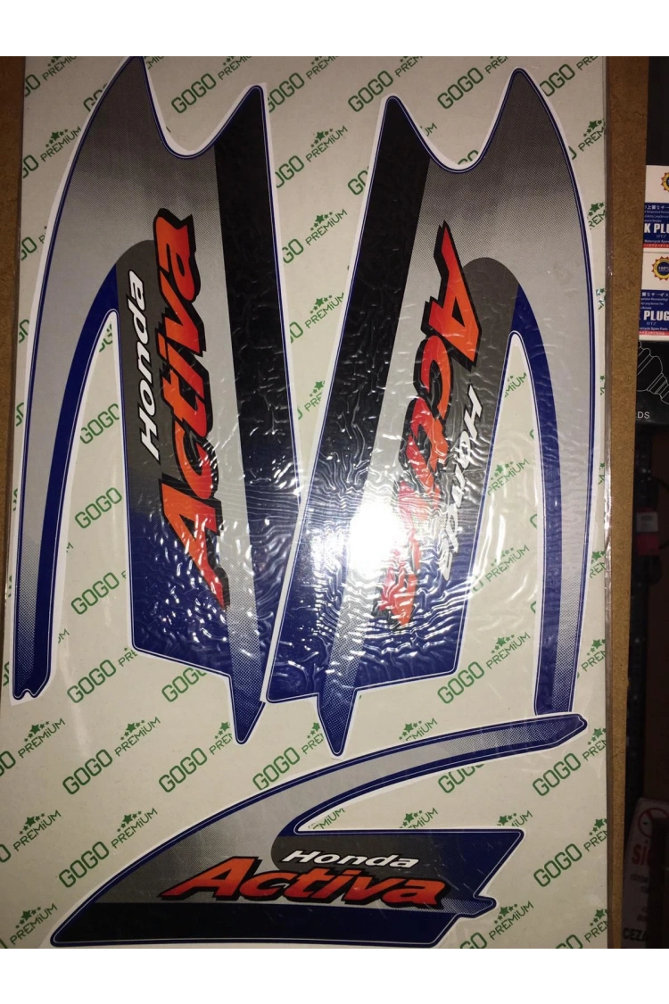 Honda Activa Komple Çıkartma Seti Mavi Orjinal değil