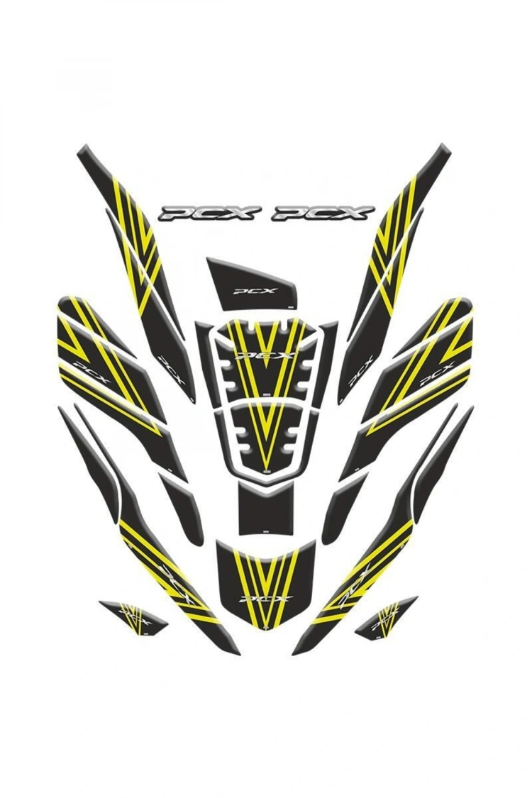 Honda Pcx 2021 - 2024 Uyumlu Tank Pad Full Set 008