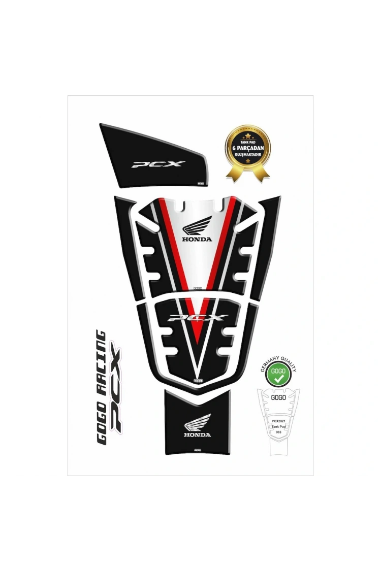 Honda PCX 2021 Ve Sonrası Tank Pad Set 7 Parça Full Set Gogo