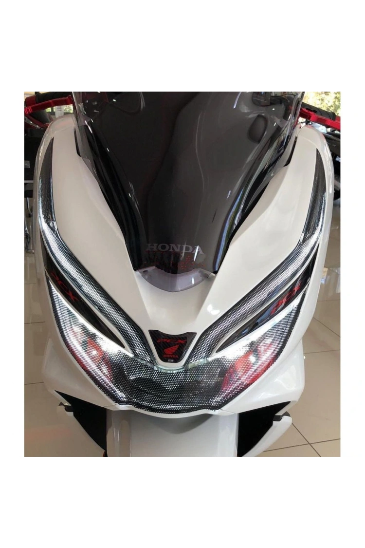 Honda PCX Far Stiker+Far Kaşı 2018-2019-2020 Uyumlu Gri