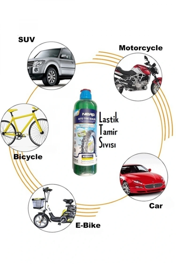 Hsb 3036 Patlak Sıvısı Lastik Tamir İlacı Lastik Tamir Kiti