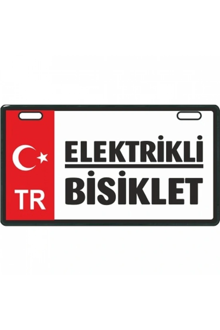 Kırmızı Elektrikli Bisiklet E-bike Plakalık