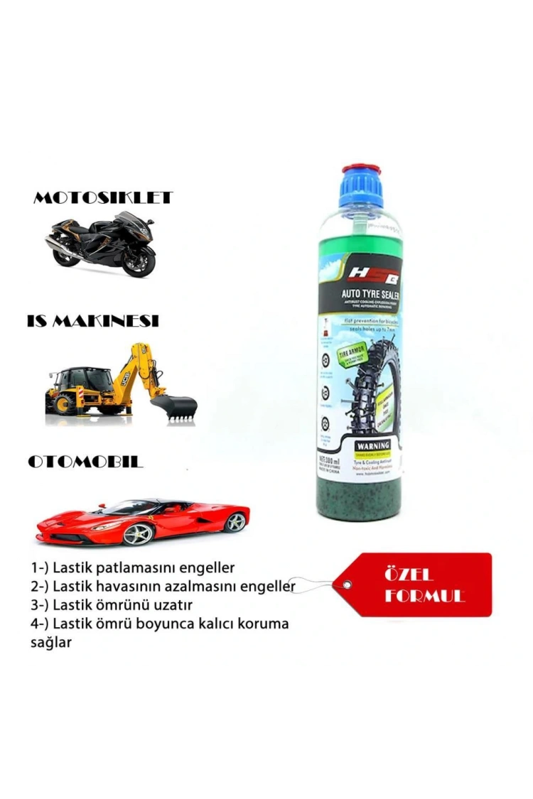 Lastik Tamir Kiti, Lastik Tamir Sıvısı 500ml