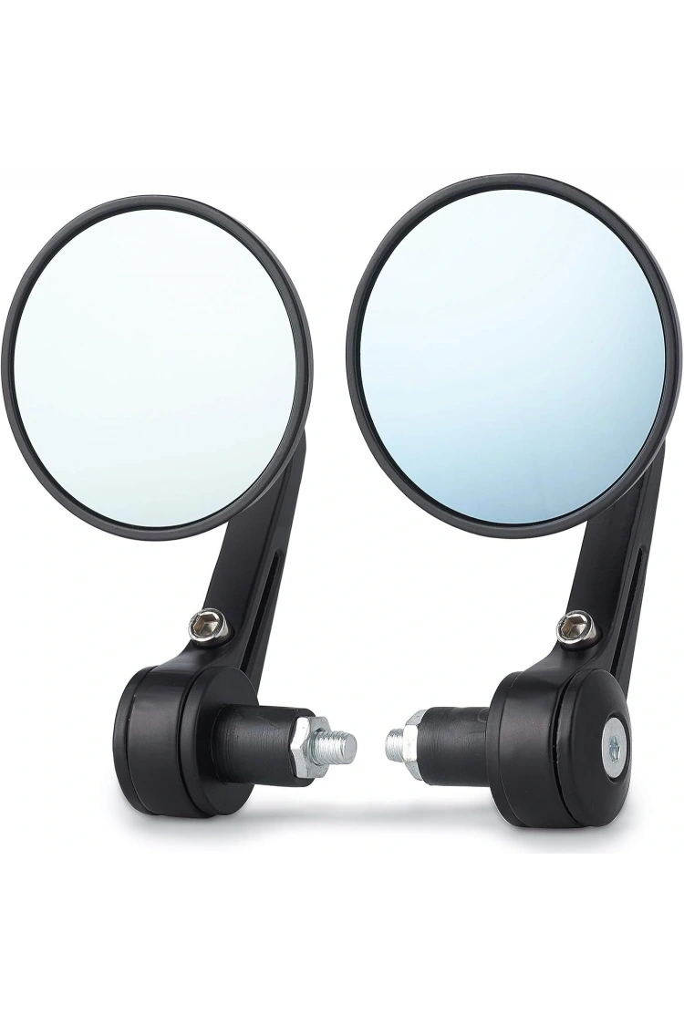 Modifiye Gidon Bağlantılı Oval Ayna Tk Siyah Cafe Racer