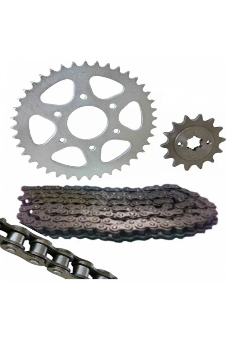 Motorsiklet Bajaj Pulsar Ön Arka Dişli ve Oringli Zincir Set