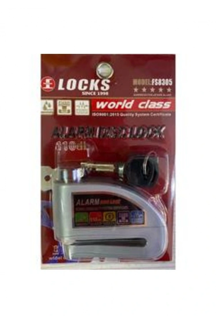 Motosiklet 110 Db Gri Alarmlı Disk Kilidi Hatırlatma Kablolu