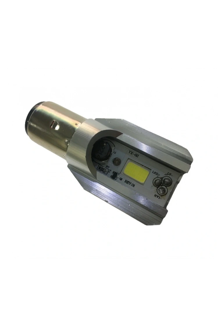 Motosiklet BA20D Dc 12-60 V 12 W 6500K Cob LED Uzun / Kısa Işık Far Ampul Beyaz (Bosch Tipi)